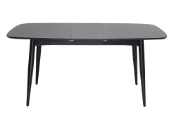 Mesa de comedor extensible madera negra L130-160 cm NORDECO