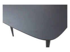 Mesa de comedor extensible madera negra L130-160 cm NORDECO