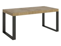 Mesa de comedor extensible tiroz-Color Blanco-Soporte 4 pies-Alargaderas -Ancho extensible