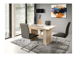 Mesa de comedor extensible contemporánea roble Sonoma - 6 a 12 personas