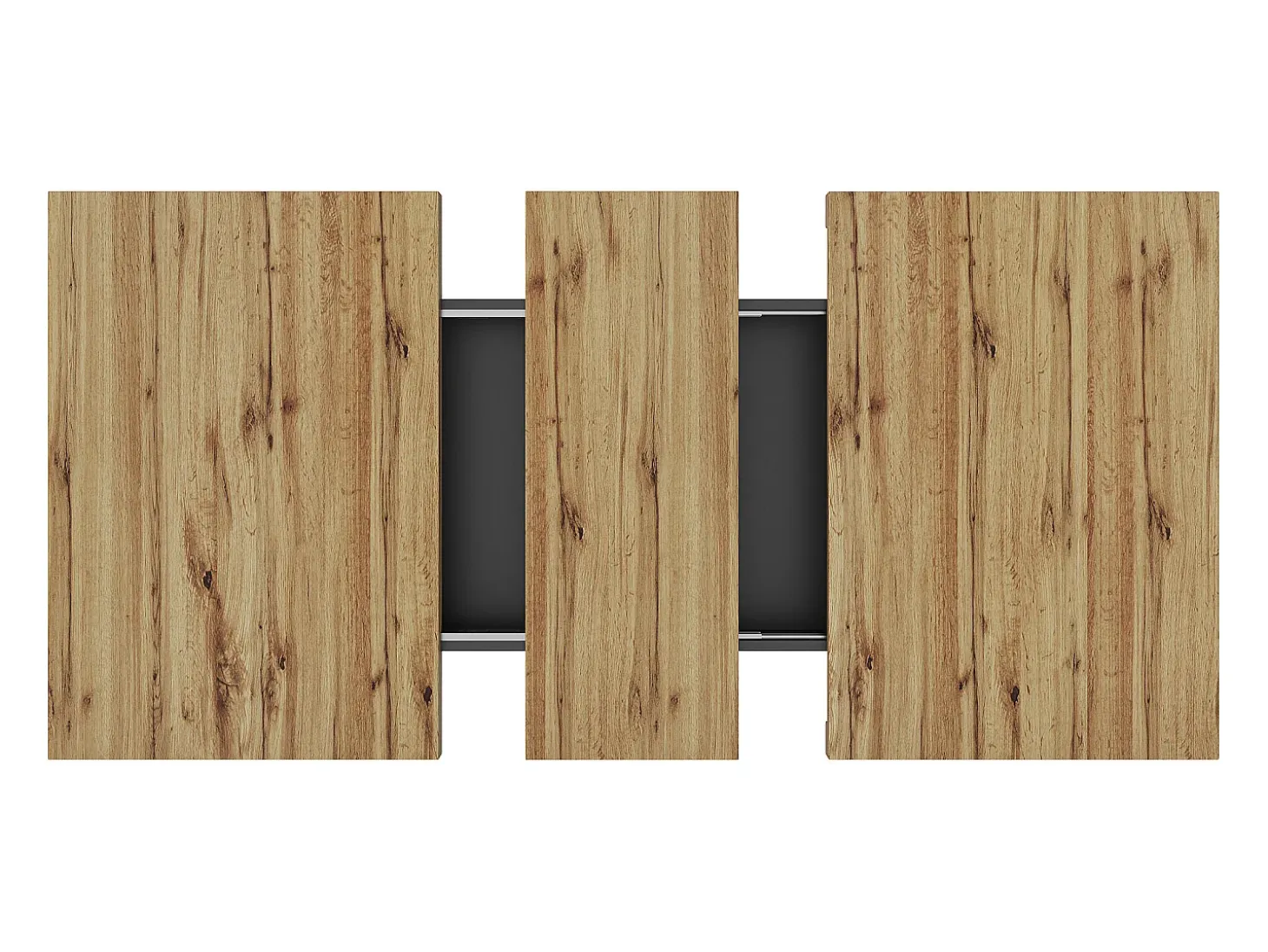 Mesa de comedor extensible con 2 puertas - Mesa de comedor plegable con diseño de cuadros - negra - para cocina y salón