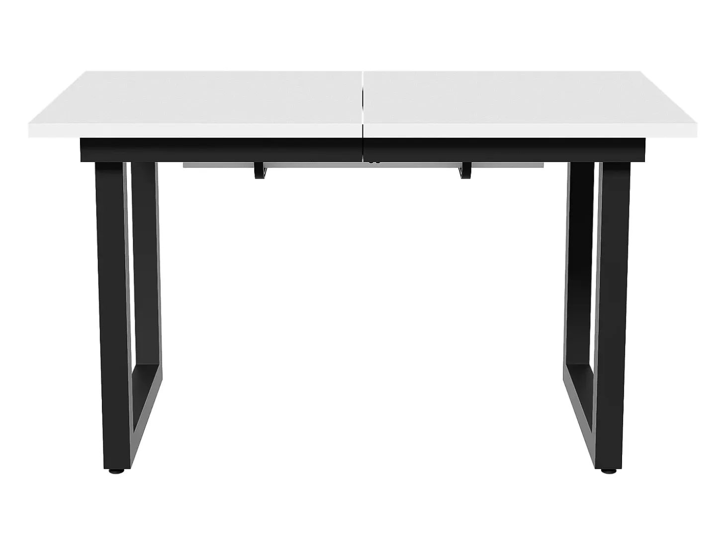 Mesa de comedor extensible multifuncional de acero - estilo industrial - Blanco