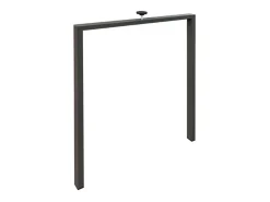Mesa de comedor extensible de madera Ribo-Color Marrón-Soporte 4 pies-Alargaderas -Ancho extensible