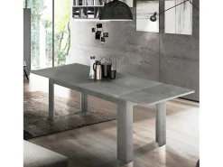 Mesa de comedor extensible 160-210 x 90 cm diseño moderno gris Jesi Bronx