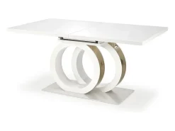 Mesa de comedor extensible lacada en blanco 160cm Goma