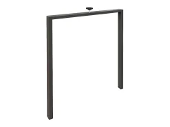 Mesa de comedor extensible Flavio-Color Natural-Soporte 2 pies-Alargaderas -Ancho extensible