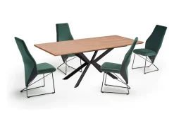 Mesa de comedor extensible EXTEND con pata central metálica