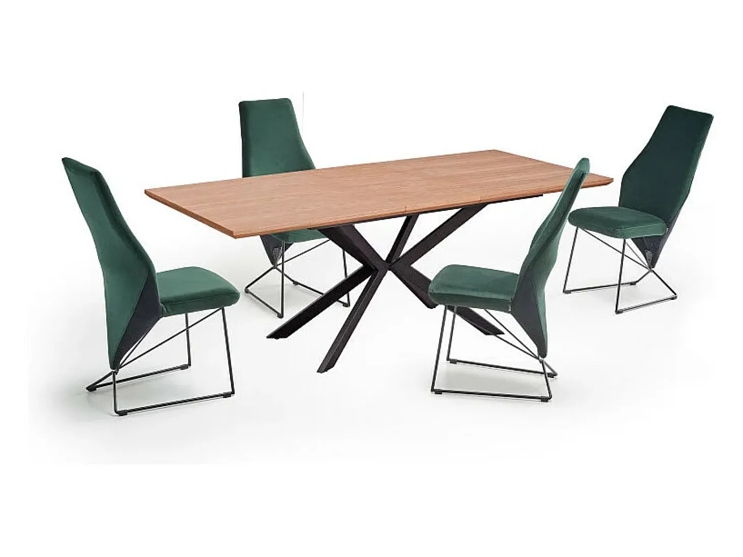 Mesa de comedor extensible EXTEND con pata central metálica