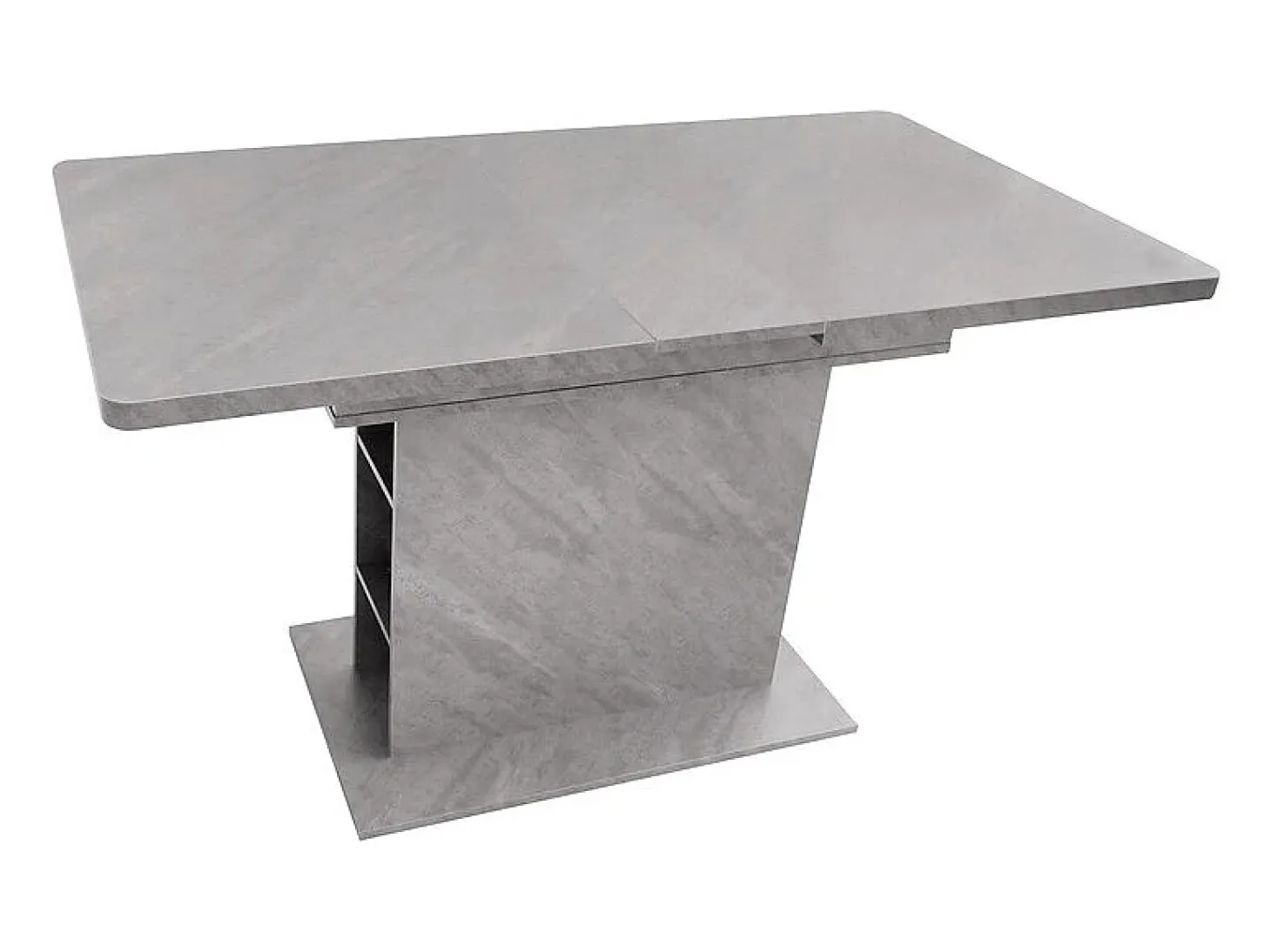 Mesa de comedor extensible moderna con almacenamiento debajo - Gris