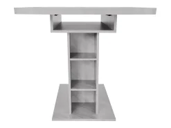 Mesa de comedor extensible moderna con almacenamiento debajo - Gris