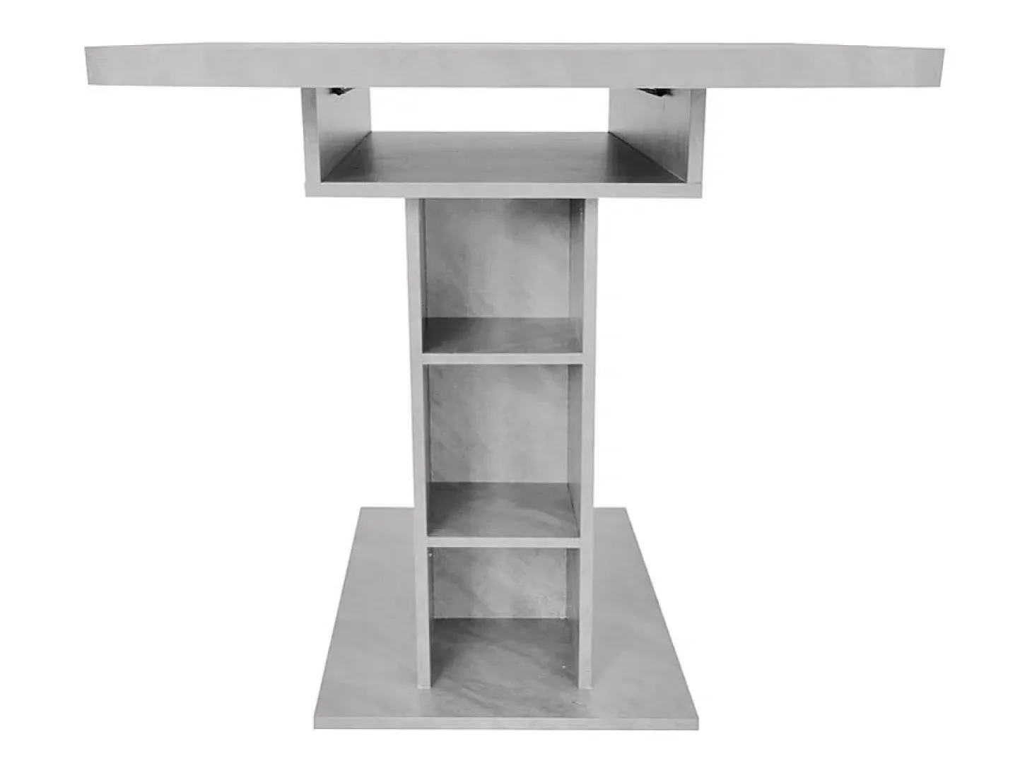 Mesa de comedor extensible moderna con almacenamiento debajo - Gris