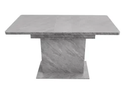 Mesa de comedor extensible moderna con almacenamiento debajo - Gris