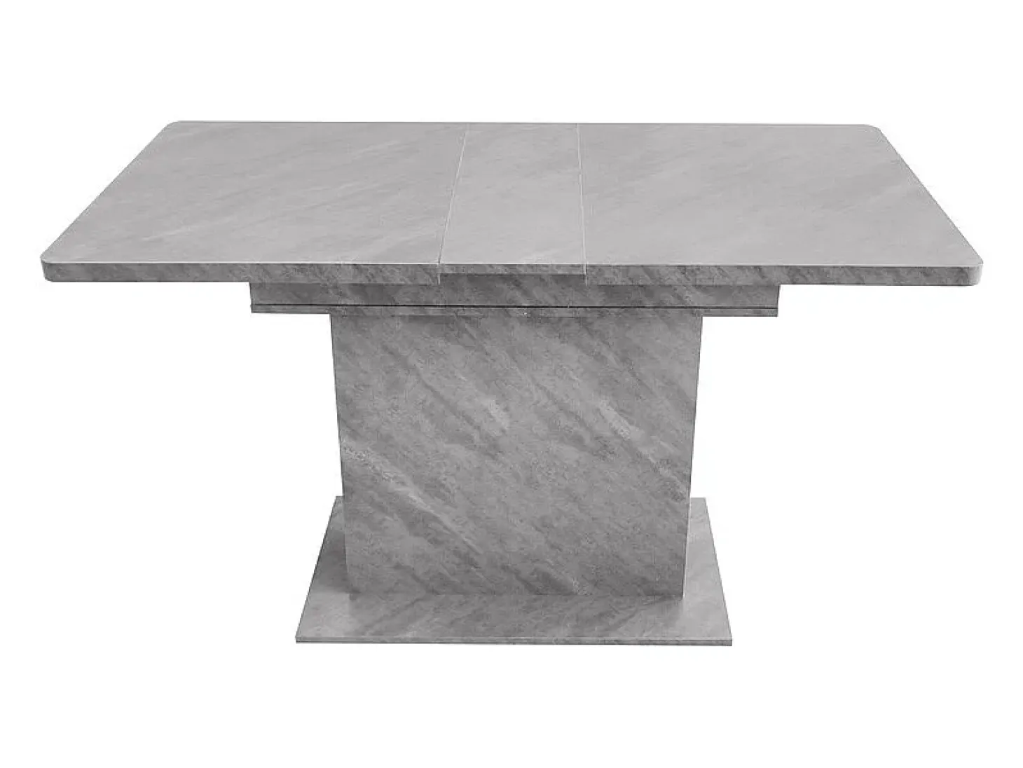 Mesa de comedor extensible moderna con almacenamiento debajo - Gris