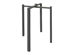 Mesa de comedor extensible de madera Ribo-Color Marrón-Base y soporte con ruedas-5 alargaderas finas-Ancho extensible