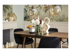 Mesa de comedor extensible nogal L150-180 cm SHELDON