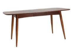 Mesa de comedor extensible en nogal natural L130-160 cm NORDECO