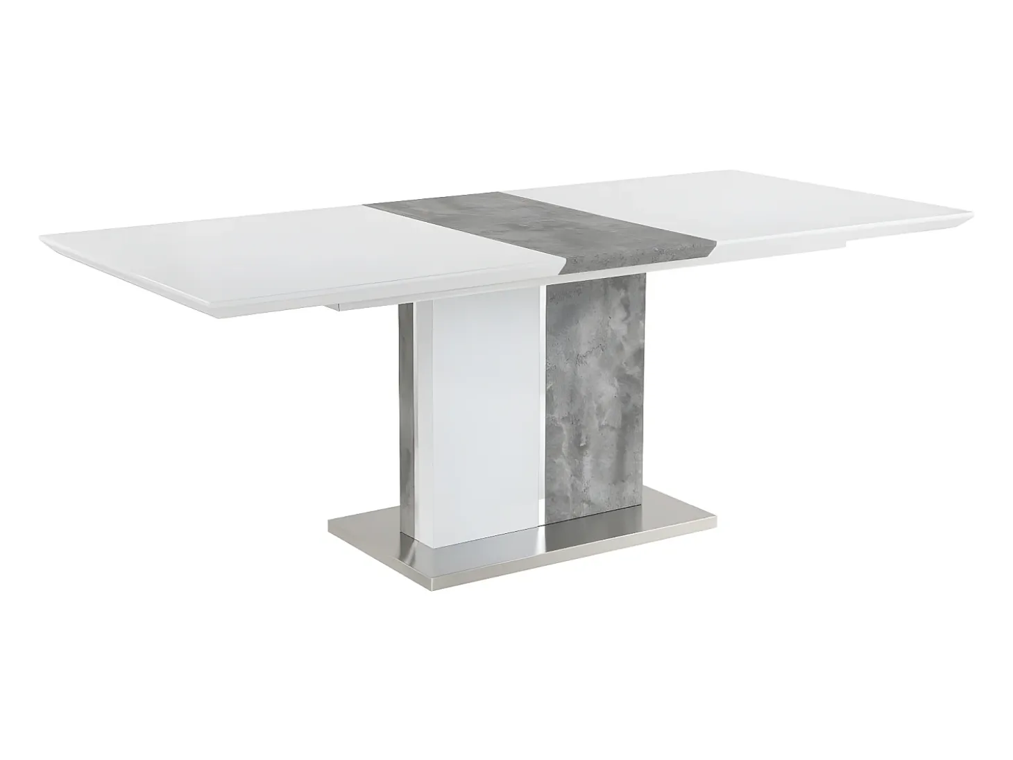 Mesa de comedor extensible 6 a 8 comensales de MDF blanco EREN