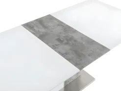Mesa de comedor extensible 6 a 8 comensales de MDF blanco EREN