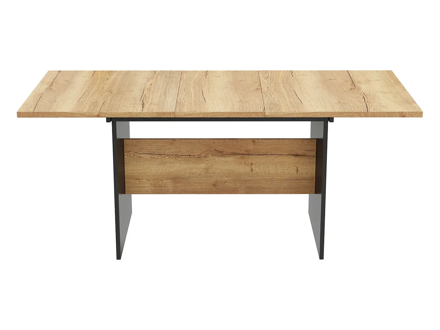 Mesa de comedor extensible 140-180 cm, mesa de cocina rectangular, aspecto madera, tablero extensible 140-180 cm, adecuada para 4 a 6 personas