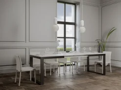 Mesa de comedor extensible tiroz evolución-Blanco-2 pies-180 à 284cm