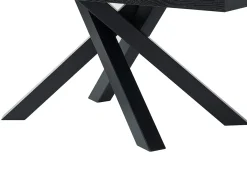 Mesa de comedor extensible 6 a 10 cubiertos de MDF y metal - Negro - CATONAV