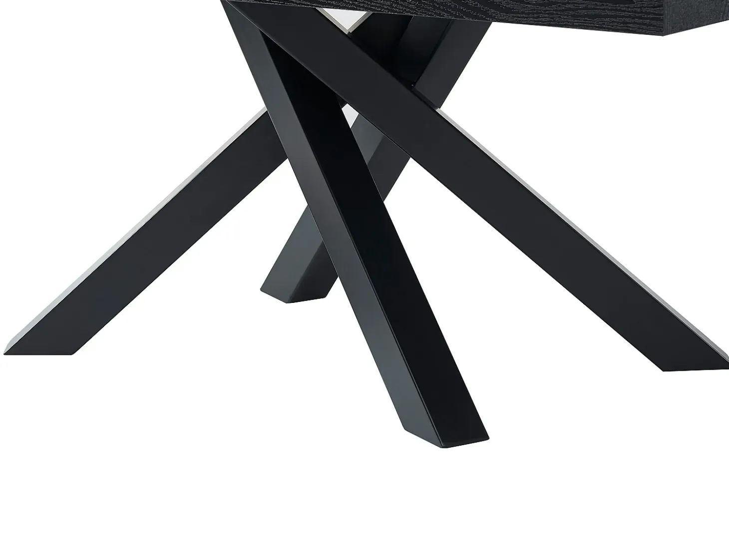 Mesa de comedor extensible 6 a 10 cubiertos de MDF y metal - Negro - CATONAV