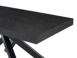 Mesa de comedor extensible 6 a 10 cubiertos de MDF y metal - Negro - CATONAV