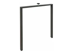 Mesa de comedor extensible Flavio-Color Marrón-Soporte 2 pies-5 alargaderas finas-Ancho extensible