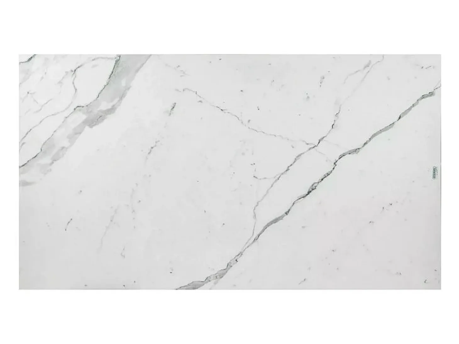 Mesa de comedor extensible con tablero de cerámica imitación mármol blanco Stunt