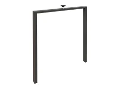 Mesa de comedor extensible de madera Ribo-Color Marrón-Base y soporte con ruedas-5 alargaderas finas-Ancho extensible