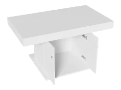 Mesa de comedor extensible - con almacenamiento debajo - estilo moderno - Blanco