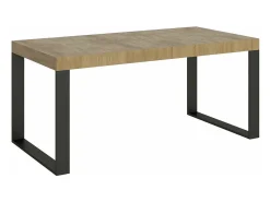Mesa de comedor extensible tiroz-Color Blanco-Soporte 4 pies-Alargaderas -Ancho extensible