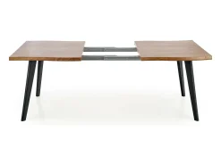 Mesa de comedor extensible de aspecto roble con patas de madera negra Milwaukee