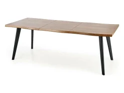Mesa de comedor extensible de aspecto roble con patas de madera negra Milwaukee