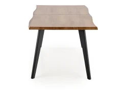 Mesa de comedor extensible de aspecto roble con patas de madera negra Milwaukee