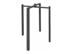 Mesa de comedor extensible tiroz-Color Gris cemento-Soporte 4 pies-5 alargaderas finas-Ancho extensible