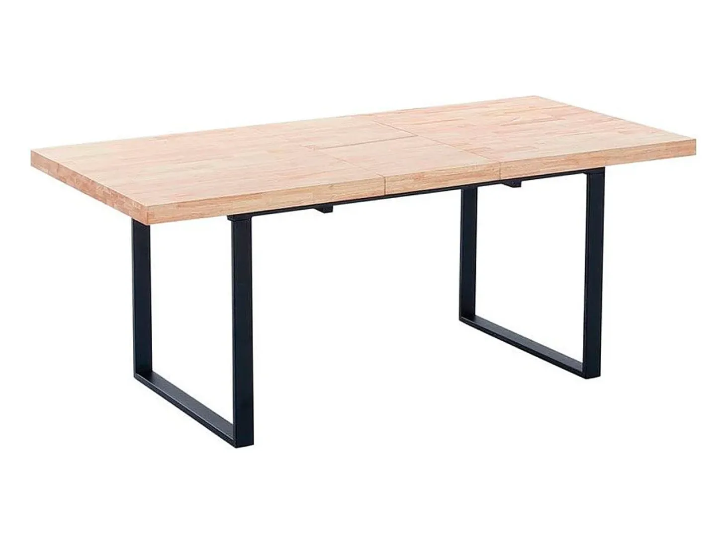 Mesa de comedor extensible Natural roble Nordish/negro 140-180x80x76 cm Adec