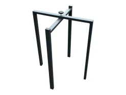 Mesa de comedor extensible de madera Naxo.-Color Marrón-Soporte 4 pies-Alargaderas -Ancho extensible