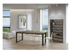 Mesa de comedor extensible tiroz evolución-Marrón-4 pies-180 à 440cm