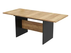 Mesa de comedor extensible 140/180x80 cm, para 4 a 6 personas, diseño en madera natural, rectangular, estilo minimalista (dimensiones: 140/180 x 80 x 75 cm)
