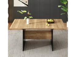 Mesa de comedor extensible para 4 a 6 personas - en MDF - Marrón