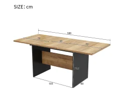 Mesa de comedor extensible para 4 a 6 personas - en MDF - Marrón