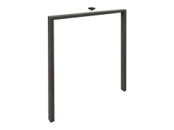 Mesa de comedor extensible de madera Ribo-Color Marrón-Soporte 4 pies-Alargaderas -Ancho extensible