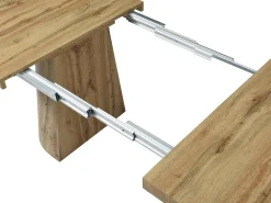 Mesa de comedor extensible para 6 a 12 personas en MDF - Natural Claro - CLOEVA