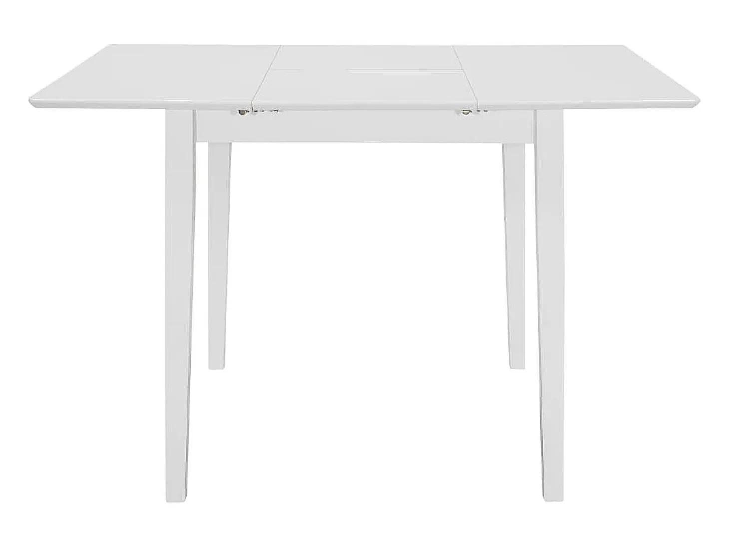Mesa de comedor extensible blanca (80-120)x80x74 cm MDF