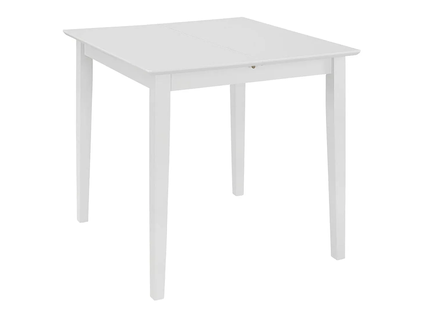Mesa de comedor extensible blanca (80-120)x80x74 cm MDF
