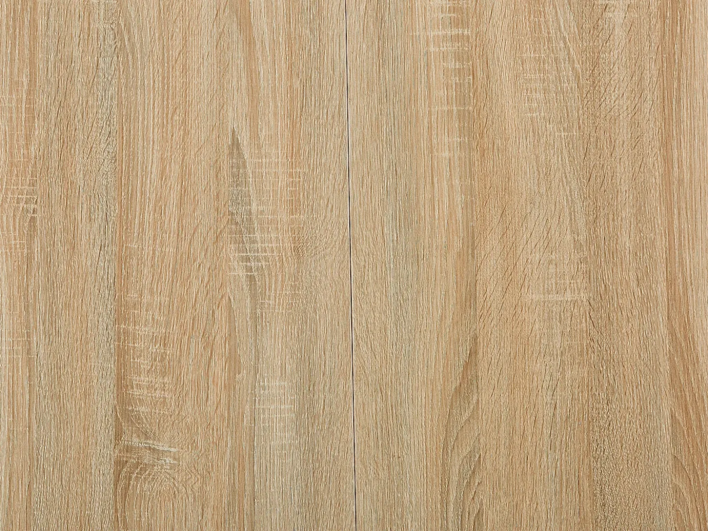 Mesa de comedor extensible para 4 a 8 personas en MDF y acero - Natural y blanco - KOMONI