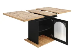 Mesa de comedor extensible (6-8 personas) - Con almacenamiento - MDF - 110/140 x 80 x 76 cm