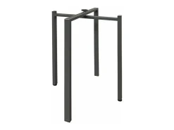 Mesa de comedor extensible de madera Ribo-Color Blanco-Soporte 4 pies-Alargaderas -Ancho extensible