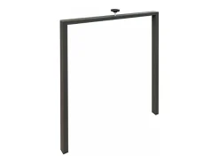 Mesa de comedor extensible de madera Ribo-Color Blanco-Soporte 4 pies-5 alargaderas finas-Ancho extensible
